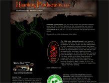 Tablet Screenshot of hauntingproductionsllc.com